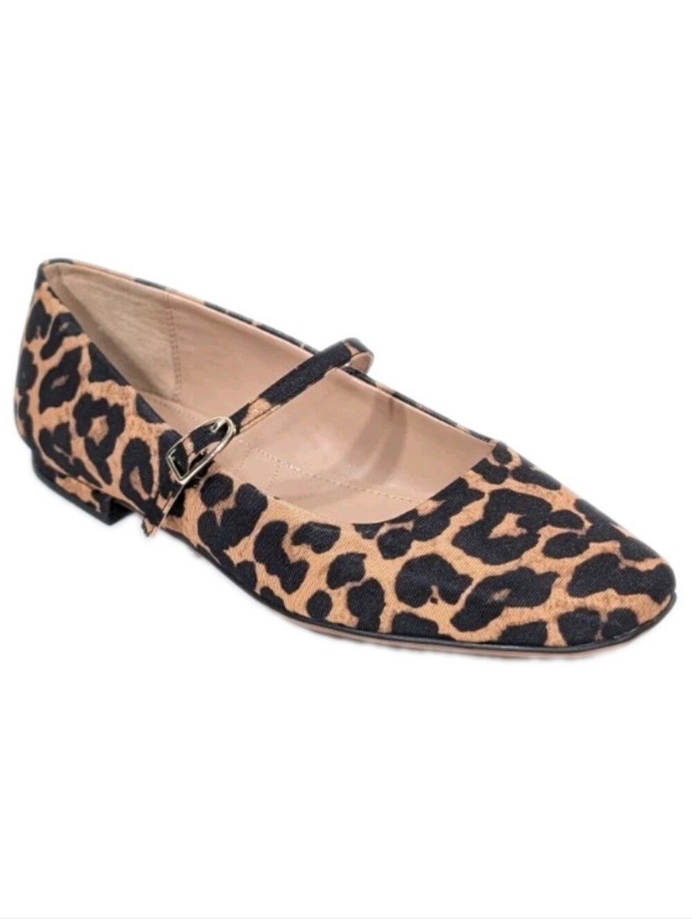 Franco Sarto Valie Mary Jane Flat sz 7.5 NEW Women Animal Print Shoes leopard